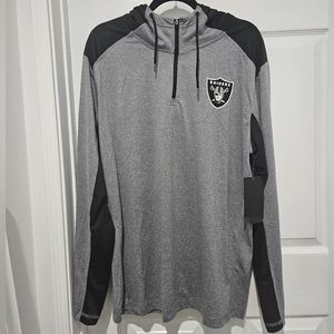 Raiders NFL Team Apparel 1/4 Zip Pullover Stretch Long Sleeve